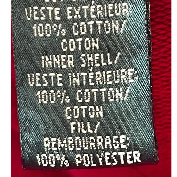 Lauren Ralph Lauren Women’s Large Red Quilted Barn Jacket Button/Zip Front Warm - Picture 4 of 12